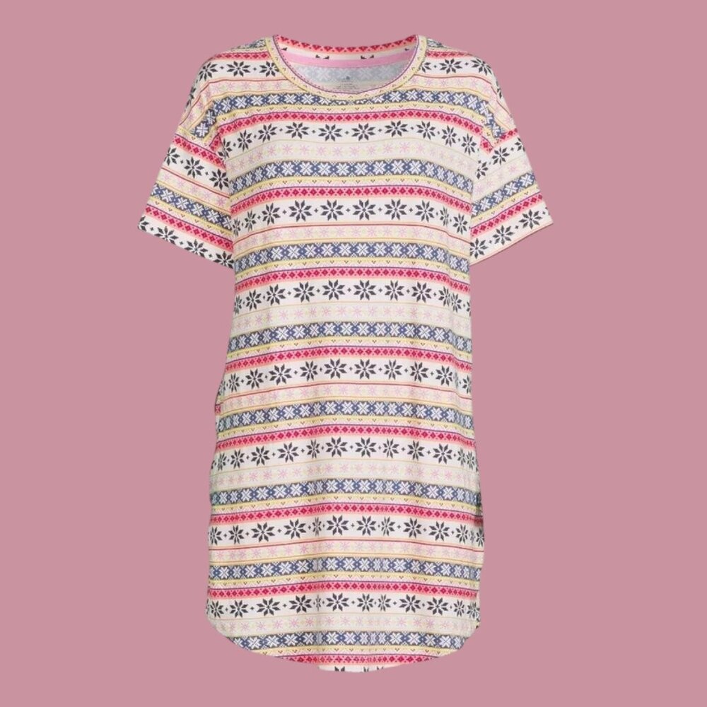 SECRET TREASURES Women’s S size Sleep Shirt Nightshirt Short Sleeve Sleepwear